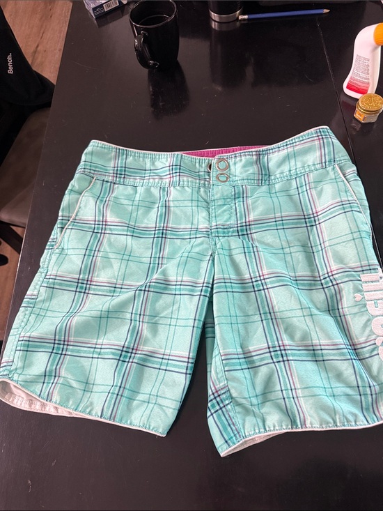 O'Neill Pants - O’Neill  Plaid Bermuda Shorts with Pink Accents